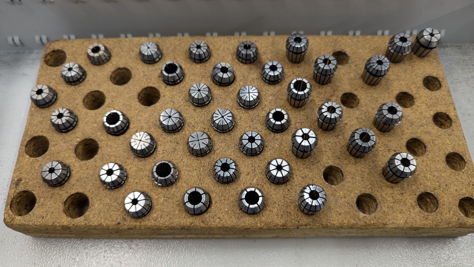 3D printed modular collet storage tray workshop solution